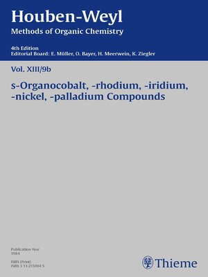 cover image of Houben-Weyl Methods of Organic Chemistry Volume XIII/9b